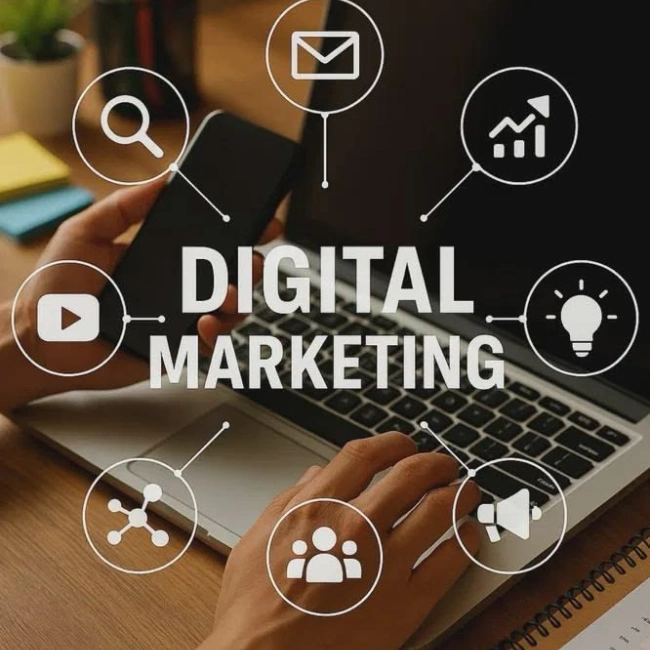 This picture contains digital marketing ideas